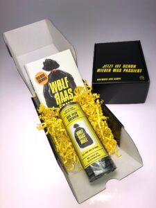 Buchverpackung offen