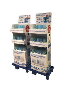 Bodendisplay |Palettendisplay | Palettenaufsteller für Gläser